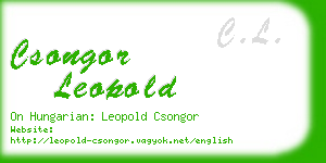 csongor leopold business card